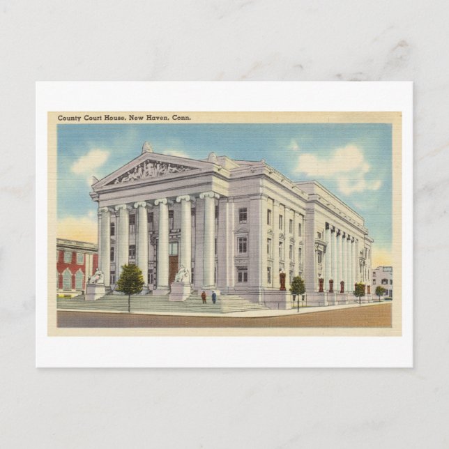 Postal Tribunal del Condado de New Haven, Connecticut, (Anverso)