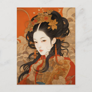 Postal Tributo a las mujeres chinas tradicionales