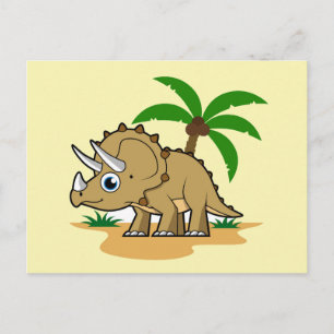 Postal Triceratops en un clima tropical.