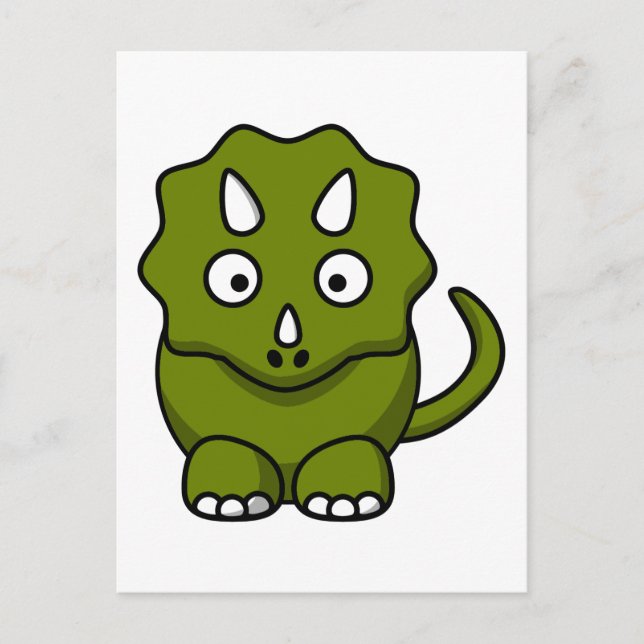 Postal triceratops personalizado (Anverso)