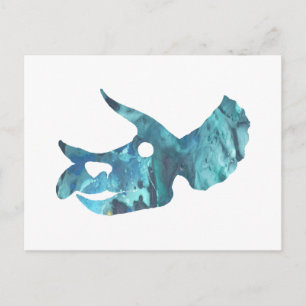 Postal Triceratops Skull Art
