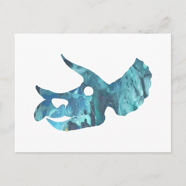 Postal Triceratops Skull Art (Anverso)