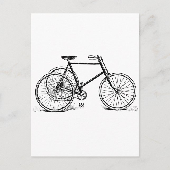 Postal Triciclo de antigüedades (Anverso)