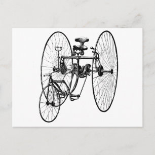 Postal Triciclo de bicicleta de tres ruedas