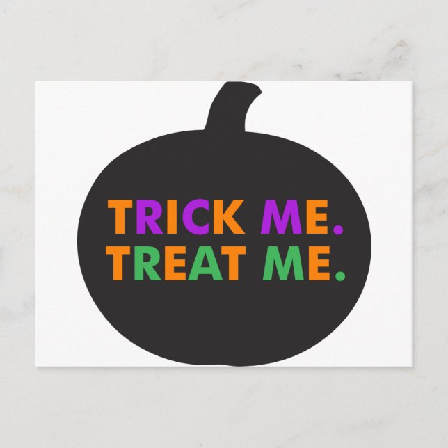 Postal Trick Me, Treat Me Multi-Colors (Anverso)
