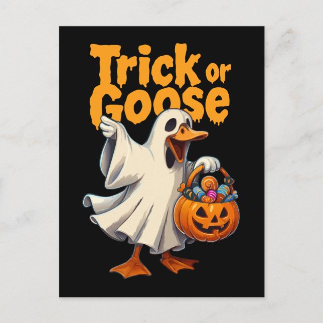 Postal Trick o Goose Halloween Goose (Anverso)