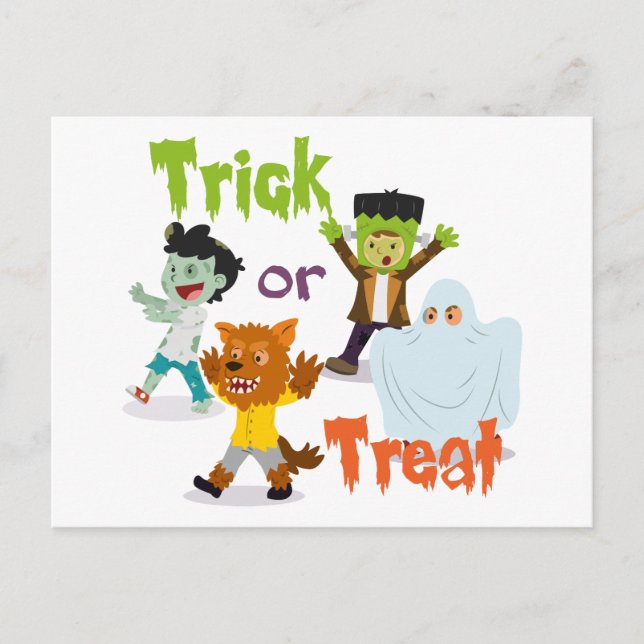 Postal Trick o Trek Monster Costume niños (Anverso)