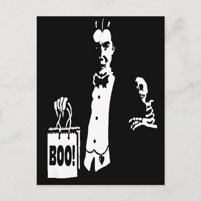 Postal Trick-or-Treater de Vampiro de la Vieja Época (Anverso)
