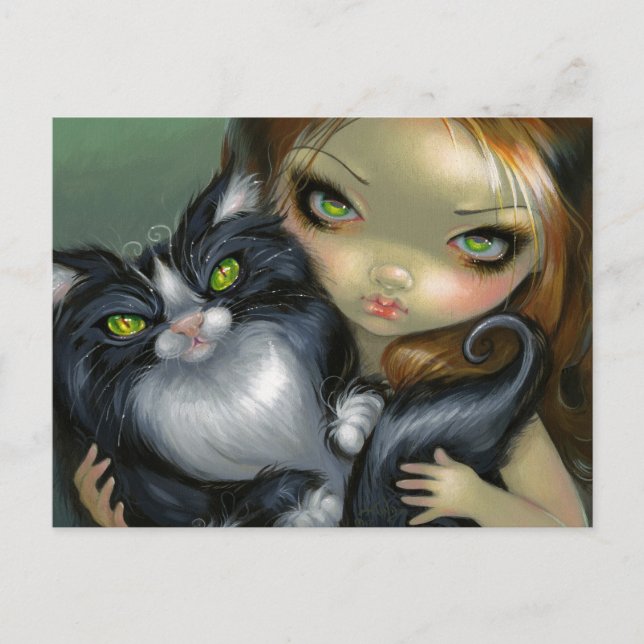 Postal "Tricksy Tuxedo Cat" (Anverso)