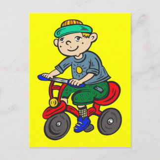 Postal Tricycle en Boy Riding