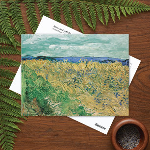 Postal Trigo con acenorias Vincent van Gogh