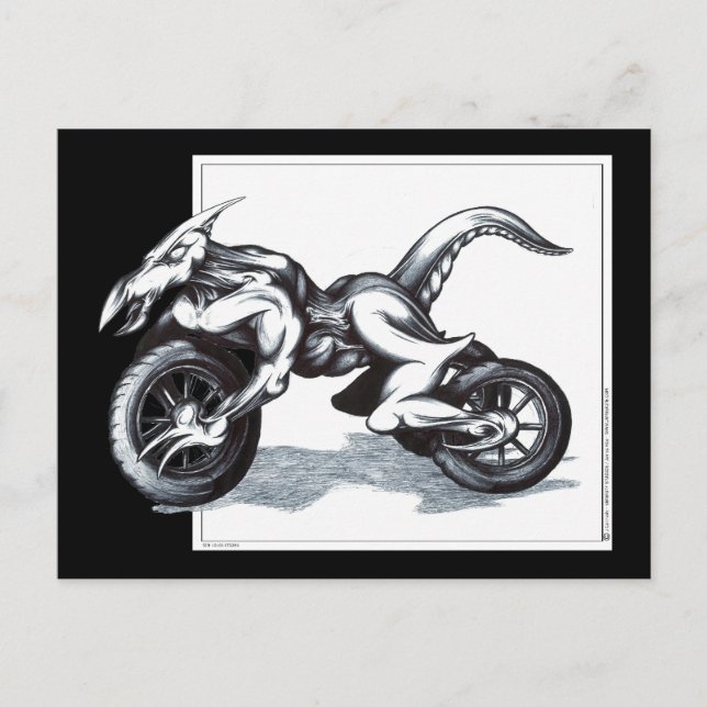 Postal Trigo draconico biomecánico (Anverso)