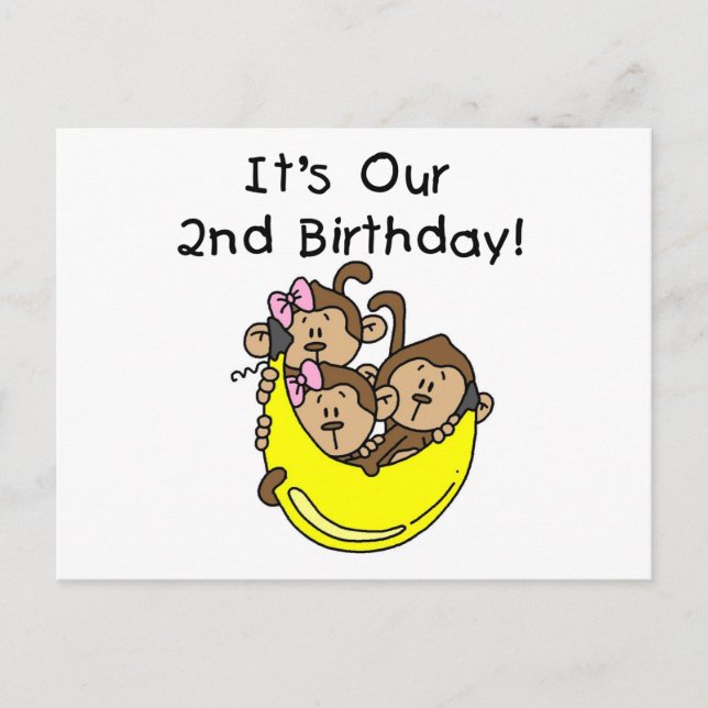 Postal Trillizos 2 - Dos Chicas y un niño (Anverso)