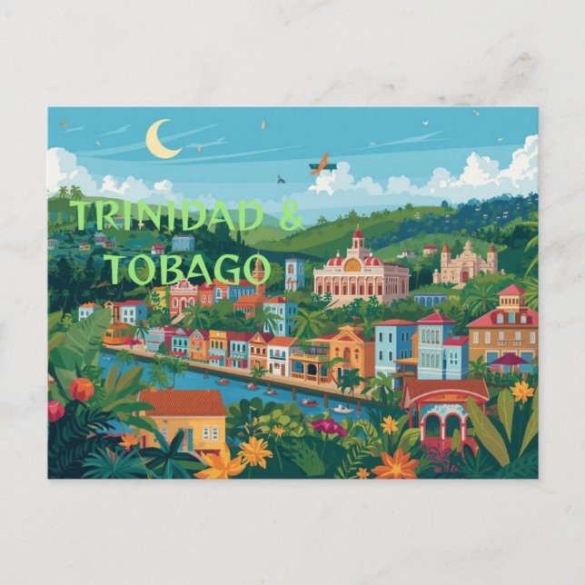 Postal Trinidad and Tobago an island country  Postcard (Anverso)