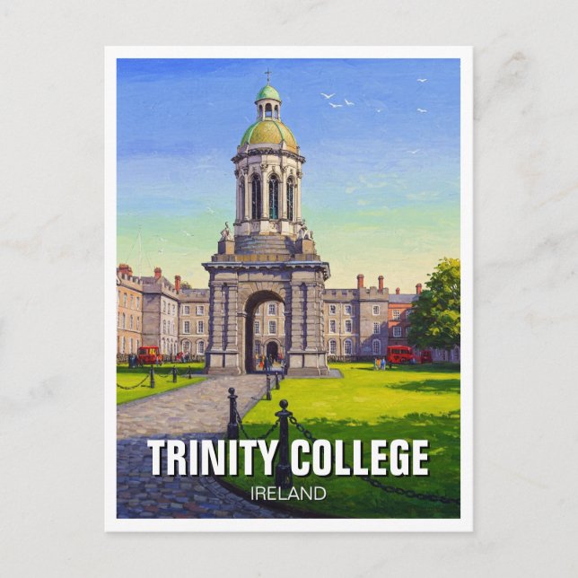 Postal Trinity College Dublin Ireland Travel (Anverso)