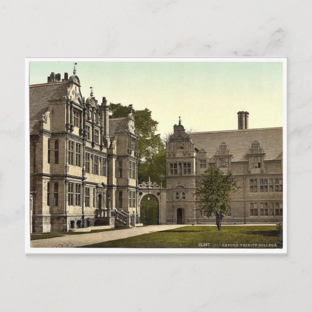 Postal Trinity College, Oxford, Inglaterra, rara fotocopi (Anverso)