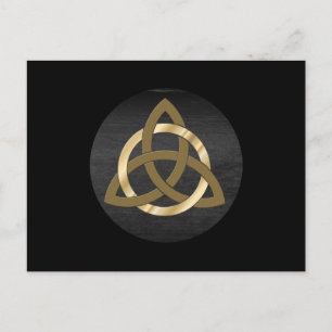 Postal Trinity Knot Celtic Black Gold