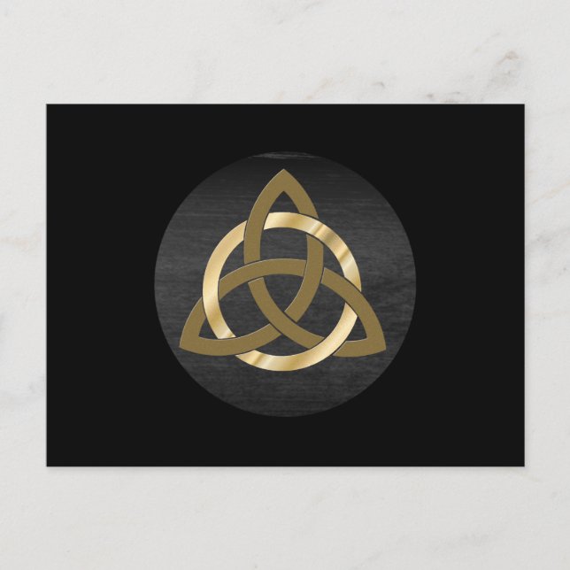 Postal Trinity Knot Celtic Black Gold (Anverso)