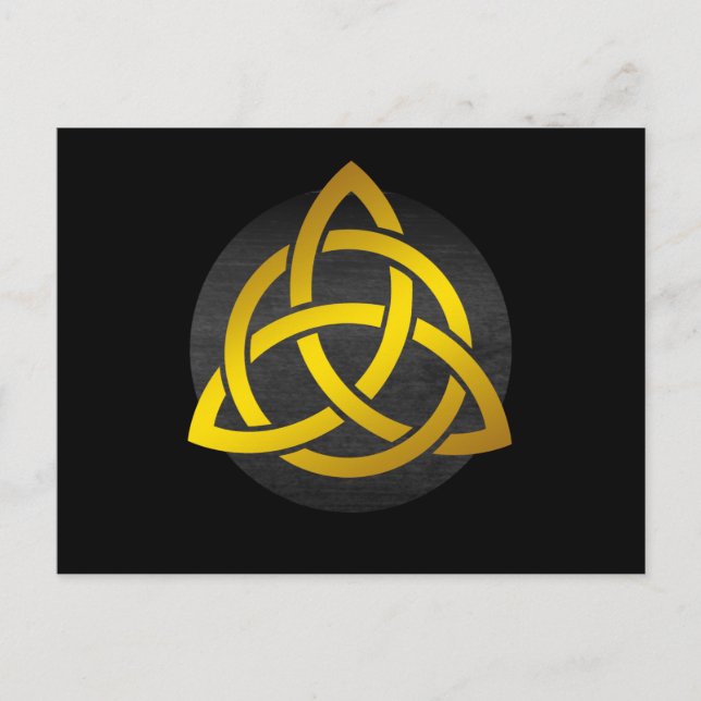 Postal Trinity Knot Celtic Black Gold (Anverso)