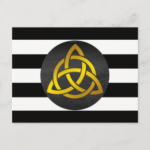 Postal Trinity Knot Celtic Black Gold Strike