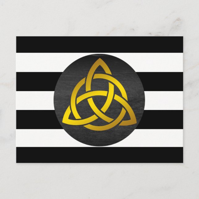 Postal Trinity Knot Celtic Black Gold Strike (Anverso)