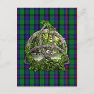 Postal Trinity Knot Y Clan Shaw Tartán
