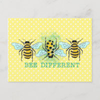 Trío de abejas bumble diferente