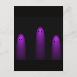 Postal Trío de fantasmas (Fuschia)
