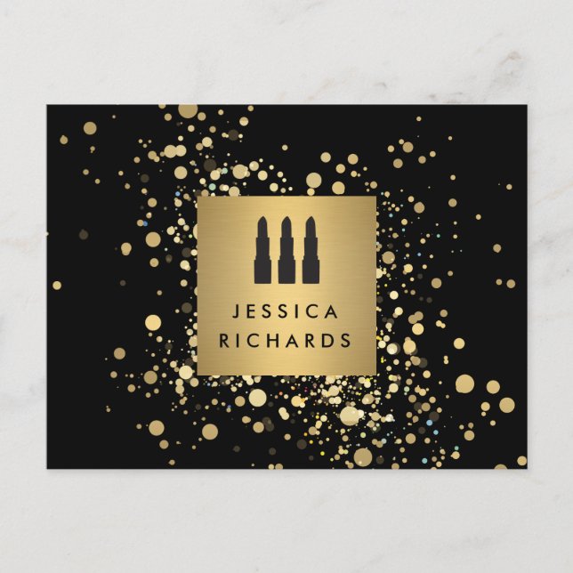 Postal Trío de lápiz labial con maquillaje de puntos de c (Anverso)