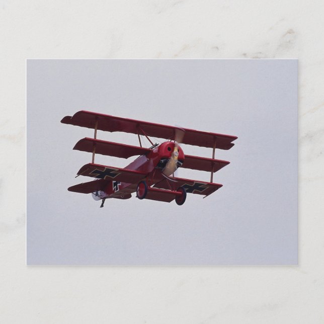 Postal Triplano Fokker DR1 (Anverso)