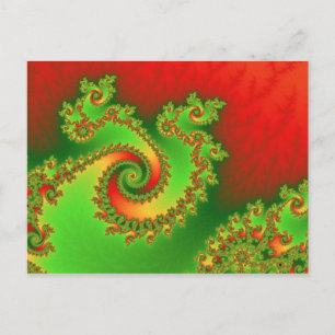 Postal triple del giro del navidad
