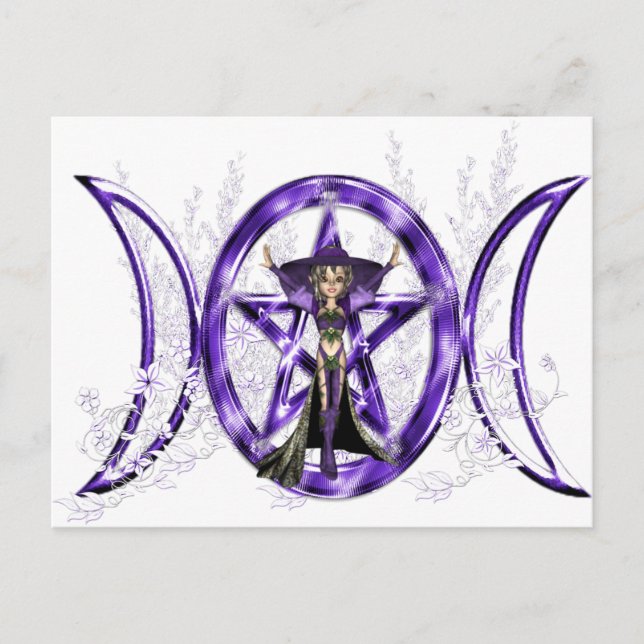 Postal Triple elfo de la luna (Anverso)