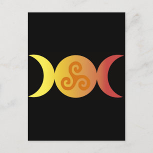 Postal triple luna un terreno triscal negro