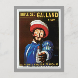 Postal Triple Sec Galland 1821 Vintage Drink Ad Art