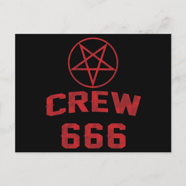 Postal Tripulación 666 Pentagram (Anverso)