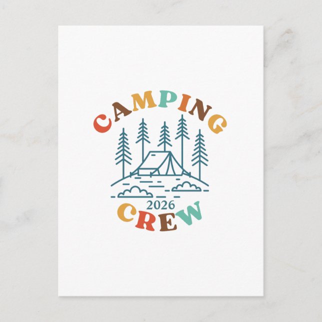 Postal Tripulación de Camping Personalizada (Anverso)