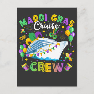 Postal Tripulación de crucero de Mardi Gras combinando