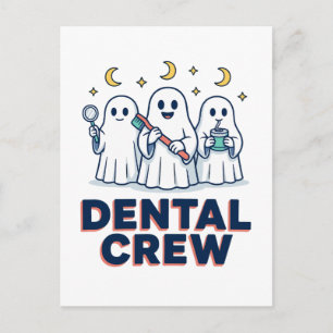 Postal Tripulación Dental Fantasmas de Dientes Halloween 