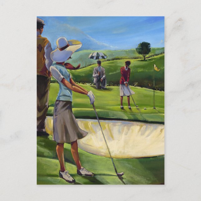 Postal Trish Biddle - Damas de Golf (Anverso)