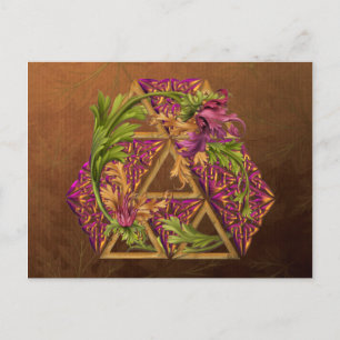 Postal Triskels celta Ornamental