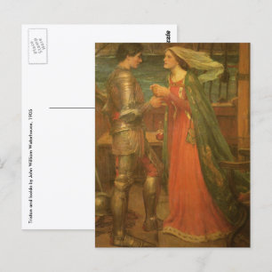 Postal Tristán e Isolda de John William Waterhouse