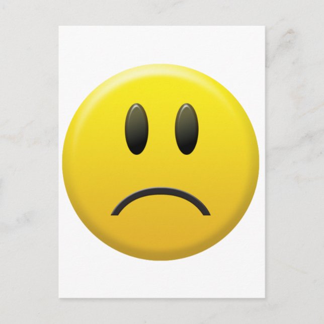 Postal Triste cara (Anverso)