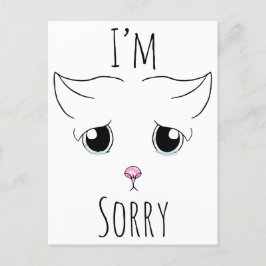 Postal Triste cara de gato: Lo siento