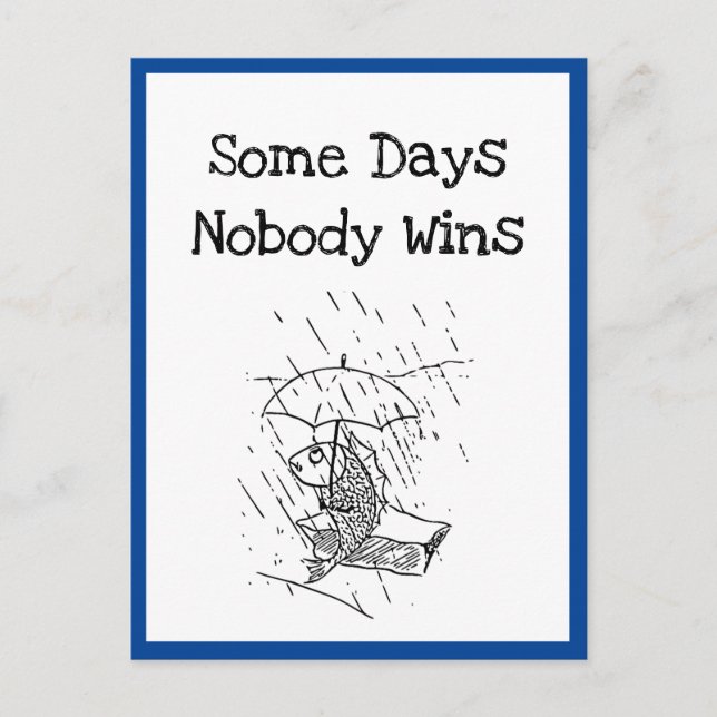 Postal Triste Personalizado Fish Bad Day Sympathy (Anverso)