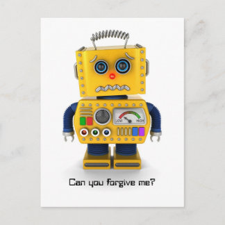Postal Triste robot de juguete