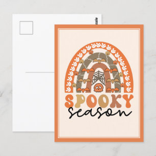 Postal Tristemente célebre temporada de Halloween caída d