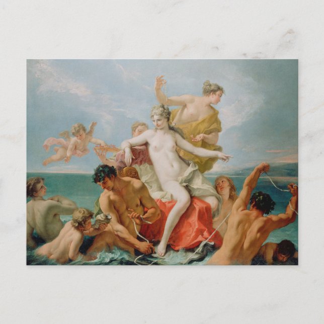 Postal Triunfo de la Venus Marina | Sebastiano Ricci (Anverso)