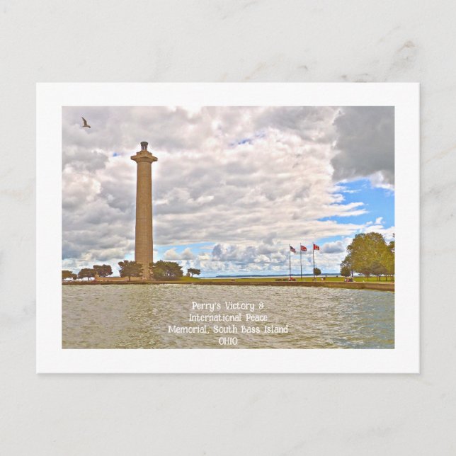 Postal Triunfo de Perry y Memorial Internacional de la Pa (Anverso)