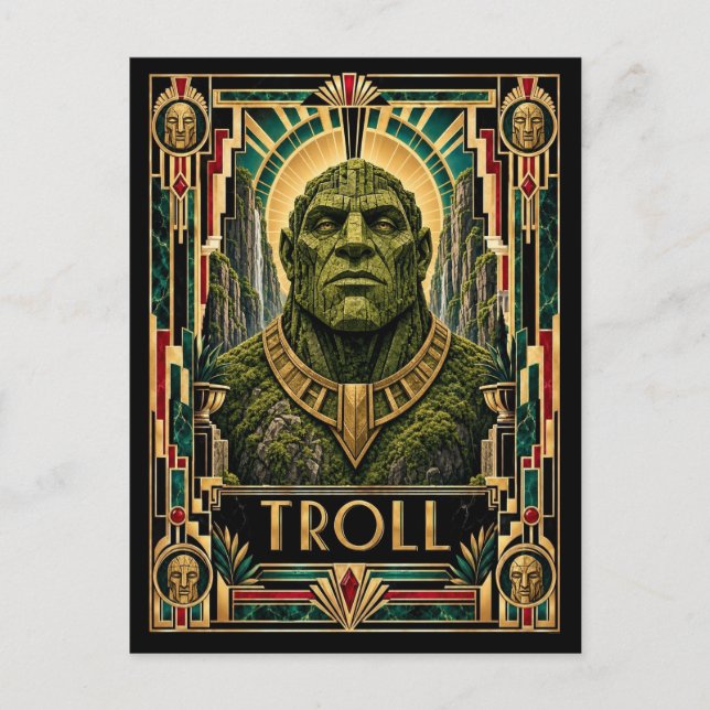 Postal Troll, Art Deco Mitológico (Anverso)
