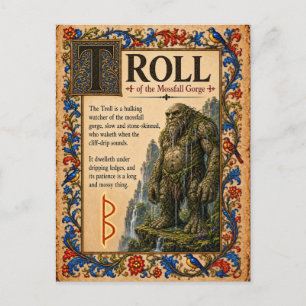 Postal Troll, Arte de Bestiario Medieval